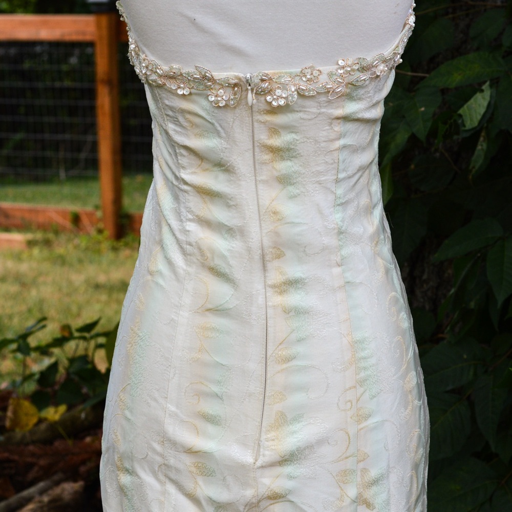 Vintage 90s Prom Dress ZUM ZUM Satin - Picture 8 of 14